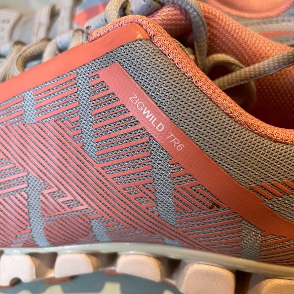 Reebok ZigTech Womens Athletic Shoes size 5 Gray/Peach/Salmon Lightweight - Picture 7 of 9